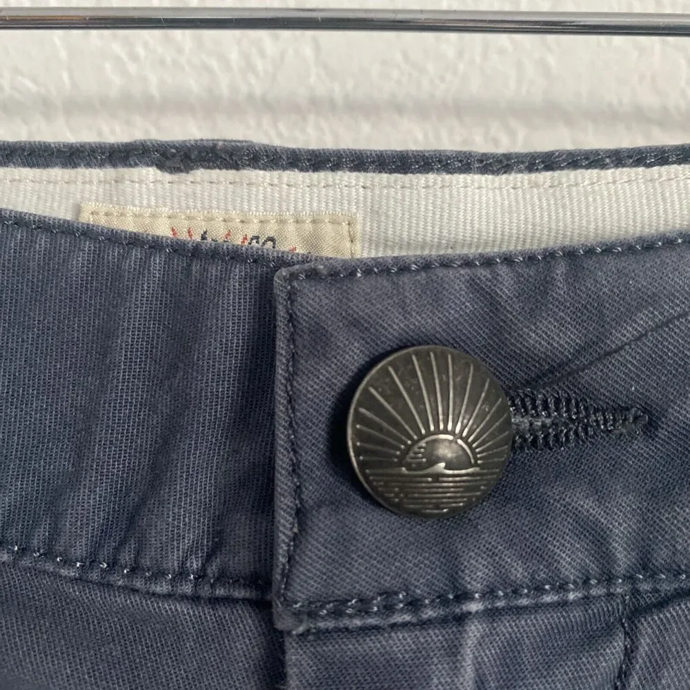 Faherty Chino Shorts Blue Organic Cotton/Tencel Bermuda Shorts Mem's Sz 33